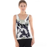 Camo Army Black White Women s Basic Tank Top