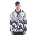 Camo Army Black White Men s Hooded Windbreaker