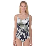 Camo Army Black White Camisole Leotard 