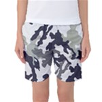 Camo Army Black White Women s Basketball Shorts