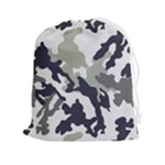 Camo Army Black White Drawstring Pouch (2XL)