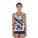 Camo Army Black White Sport Tank Top 