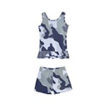 Camo Army Black White Kids  Boyleg Swimsuit