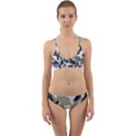 Camo Army Black White Wrap Around Bikini Set