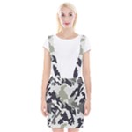 Camo Army Black White Braces Suspender Skirt