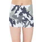 Camo Army Black White Kids  Sports Shorts