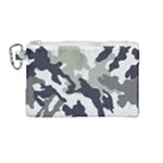 Camo Army Black White Canvas Cosmetic Bag (Medium)