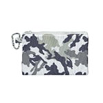 Camo Army Black White Canvas Cosmetic Bag (Small)