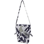 Camo Army Black White Folding Shoulder Bag