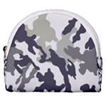 Camo Army Black White Horseshoe Style Canvas Pouch