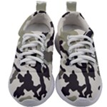 Camo Army Black White Kids Athletic Shoes