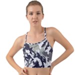 Camo Army Black White Mini Tank Bikini Top