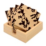 Camo Army Black White Bamboo Coaster Set