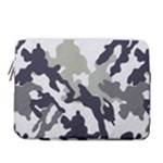 Camo Army Black White 14  Vertical Laptop Sleeve Case With Pocket