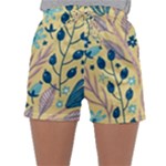 Plants Art Motif Flowers Sleepwear Shorts