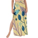 Plants Art Motif Flowers Maxi Chiffon Tie-Up Sarong