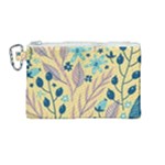 Plants Art Motif Flowers Canvas Cosmetic Bag (Medium)