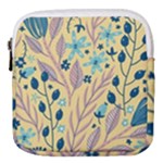 Plants Art Motif Flowers Mini Square Pouch