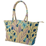 Plants Art Motif Flowers Canvas Shoulder Bag