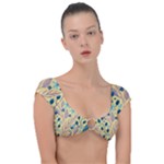 Plants Art Motif Flowers Cap Sleeve Ring Bikini Top