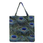 Peacock Feathers Details Grocery Tote Bag