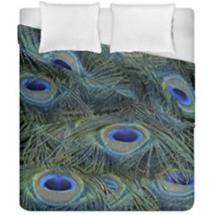 Peacock Feathers Details Duvet Cover Double Side (California King Size) from ArtsNow.com