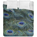 Peacock Feathers Details Duvet Cover Double Side (California King Size)