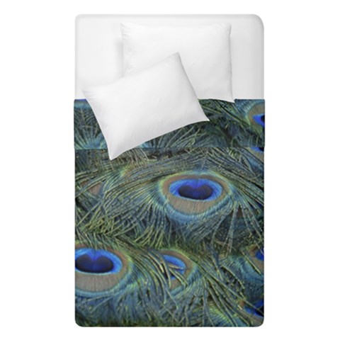 Peacock Feathers Details Duvet Cover Double Side (Single Size) from ArtsNow.com