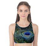 Peacock Feathers Details Tank Bikini Top