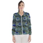 Peacock Feathers Details Women s Windbreaker