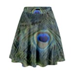 Peacock Feathers Details High Waist Skirt