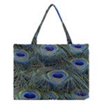 Peacock Feathers Details Medium Tote Bag