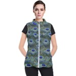 Peacock Feathers Details Women s Puffer Vest