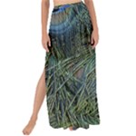 Peacock Feathers Details Maxi Chiffon Tie-Up Sarong