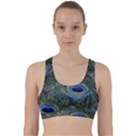 Peacock Feathers Details Back Weave Sports Bra