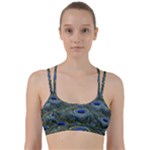 Peacock Feathers Details Line Them Up Sports Bra