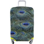 Peacock Feathers Details Luggage Cover (Large)