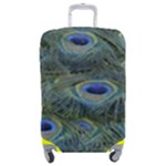 Peacock Feathers Details Luggage Cover (Medium)