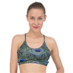 Peacock Feathers Details Basic Training Sports Bra