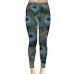 Peacock Feathers Details Inside Out Leggings