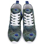 Peacock Feathers Details Women s Lightweight High Top Sneakers