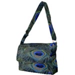 Peacock Feathers Details Full Print Messenger Bag (S)