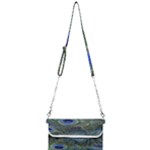 Peacock Feathers Details Mini Crossbody Handbag