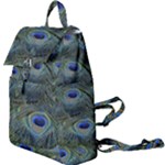 Peacock Feathers Details Buckle Everyday Backpack