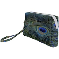 Peacock Feathers Details Wristlet Pouch Bag (Small) from ArtsNow.com