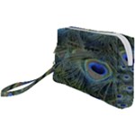 Peacock Feathers Details Wristlet Pouch Bag (Small)