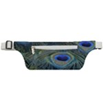 Peacock Feathers Details Active Waist Bag