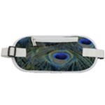 Peacock Feathers Details Rounded Waist Pouch