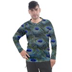 Peacock Feathers Details Men s Pique Long Sleeve T-Shirt