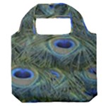 Peacock Feathers Details Premium Foldable Grocery Recycle Bag